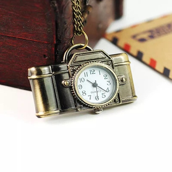 Pocket Watch Accessories - Camera Watch Necklace NEW Pocket Watch Vintage Photographer Gift